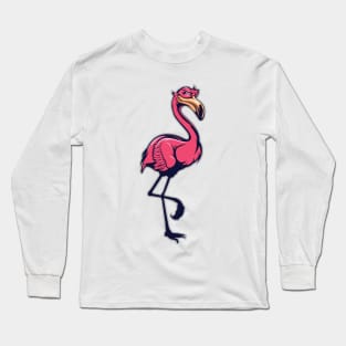 Cute Pink Flamingo Long Sleeve T-Shirt